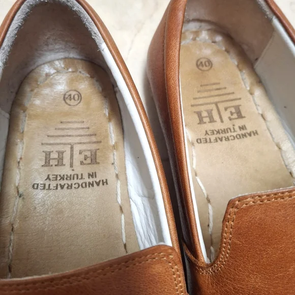 Earthing Harmony Honey Brown Leather Grounding Slip On Shoes 40 / 9 - Picture 10 of 12